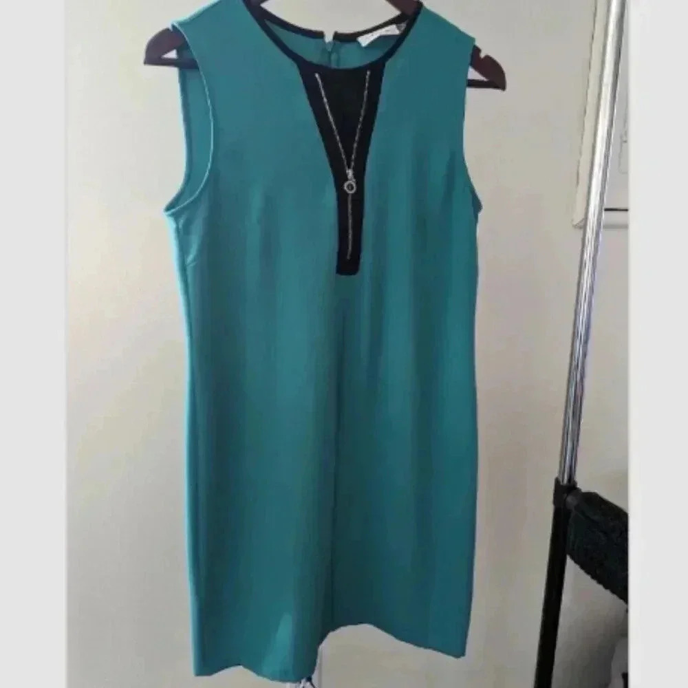 Calvin Klein midi dress green sz 6